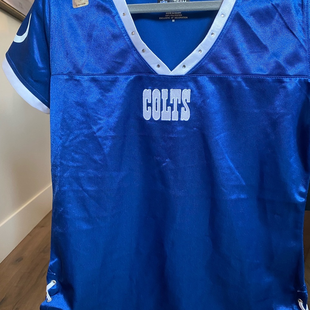 NFL Team Apparel Blue and White Jersey